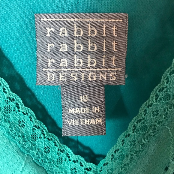 Rabbit Rabbit Rabbit  Design Green Lace Dress - Picture 3 of 8